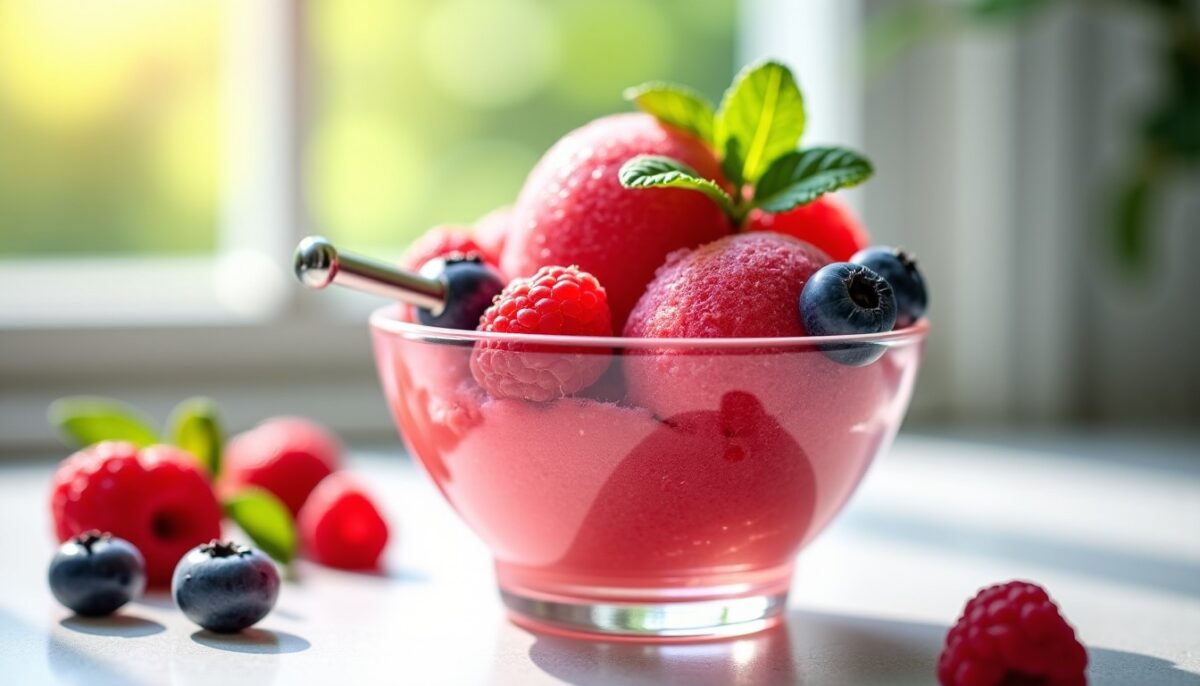 Découvrez notre recette de sorbet maison léger et rafraîchissant, entièrement sans sucre ajouté